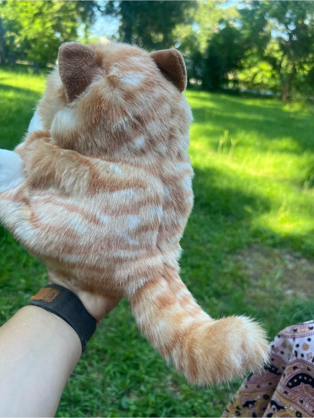 Folkmanis Orange Tabby Kitten Hand Puppet Plush Cat Interactive Toy Realistic